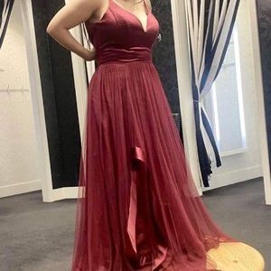 Burgundy Hayley Paige dress size 10
